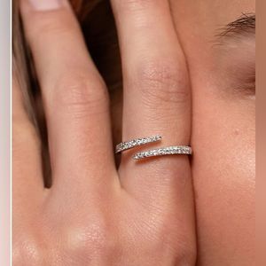 Ring Concierge Open Wrap Diamond White 14k  Gold Size 5.5 Worn Once